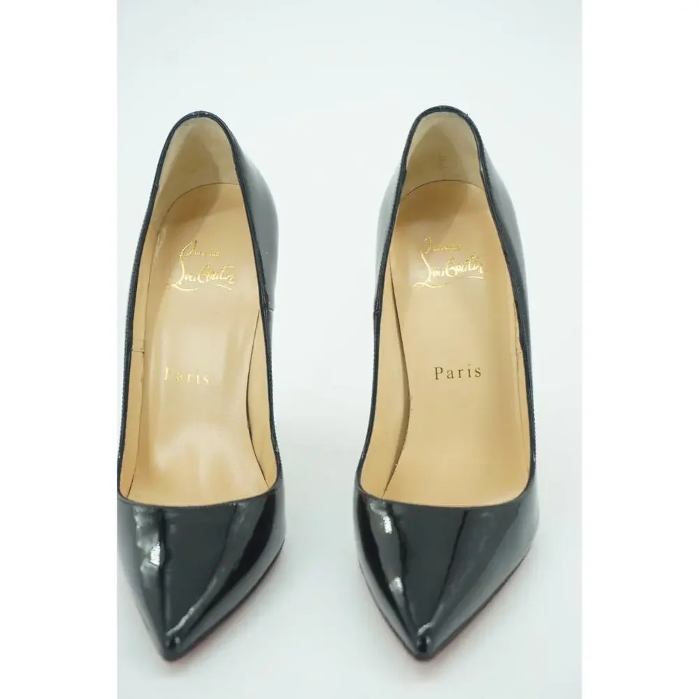 Christian Louboutin So Kate Black Patent Pointy High Heel Pumps SZ 35 $675